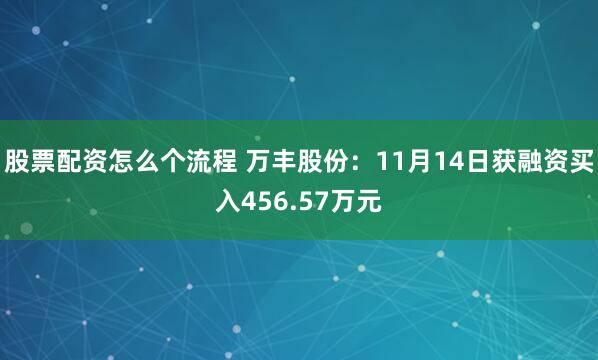 股票配资怎么个流程 万丰股份:11月14日获融资买入456.57万元