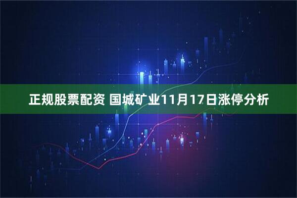 正规股票配资 国城矿业11月17日涨停分析