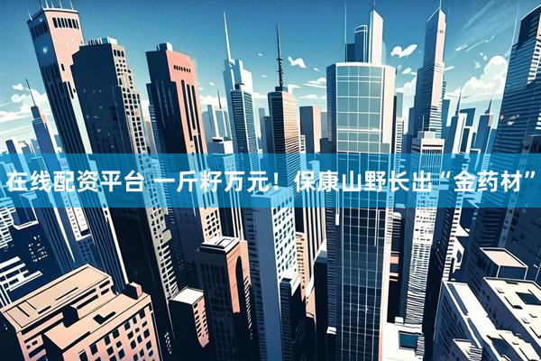 在线配资平台 一斤籽万元！保康山野长出“金药材”